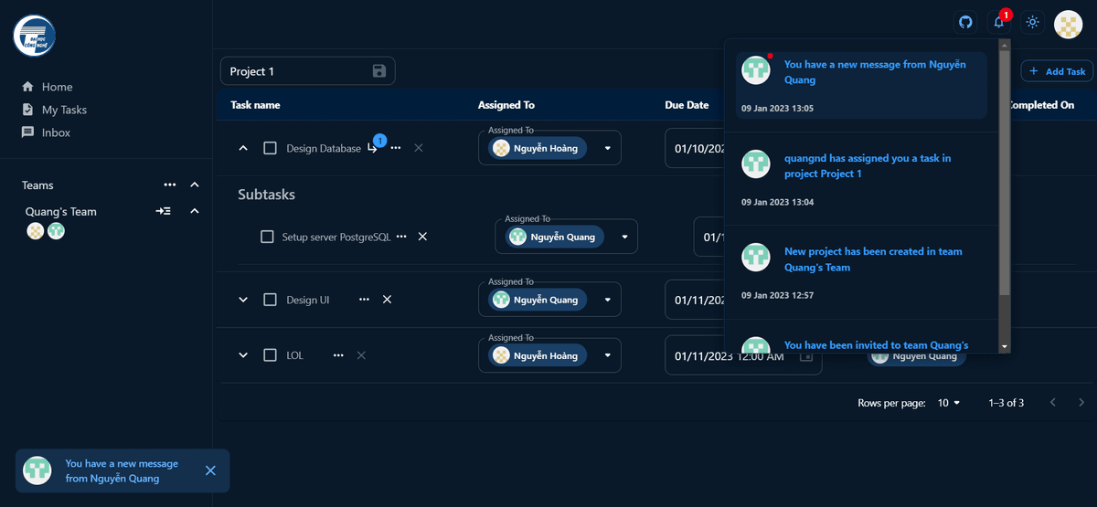 Project Management System